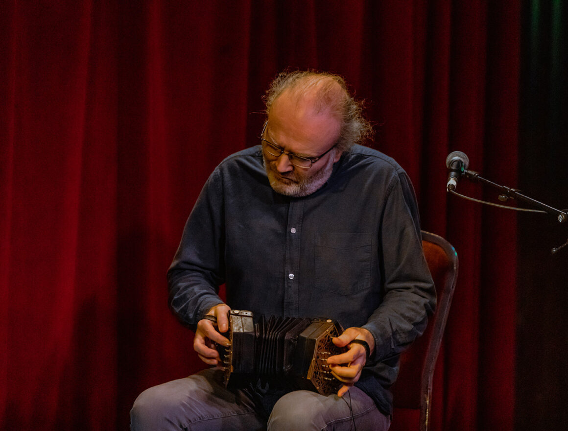 Niall Vallely photographed by Robert Flanagan during the concert in The Sugar Club