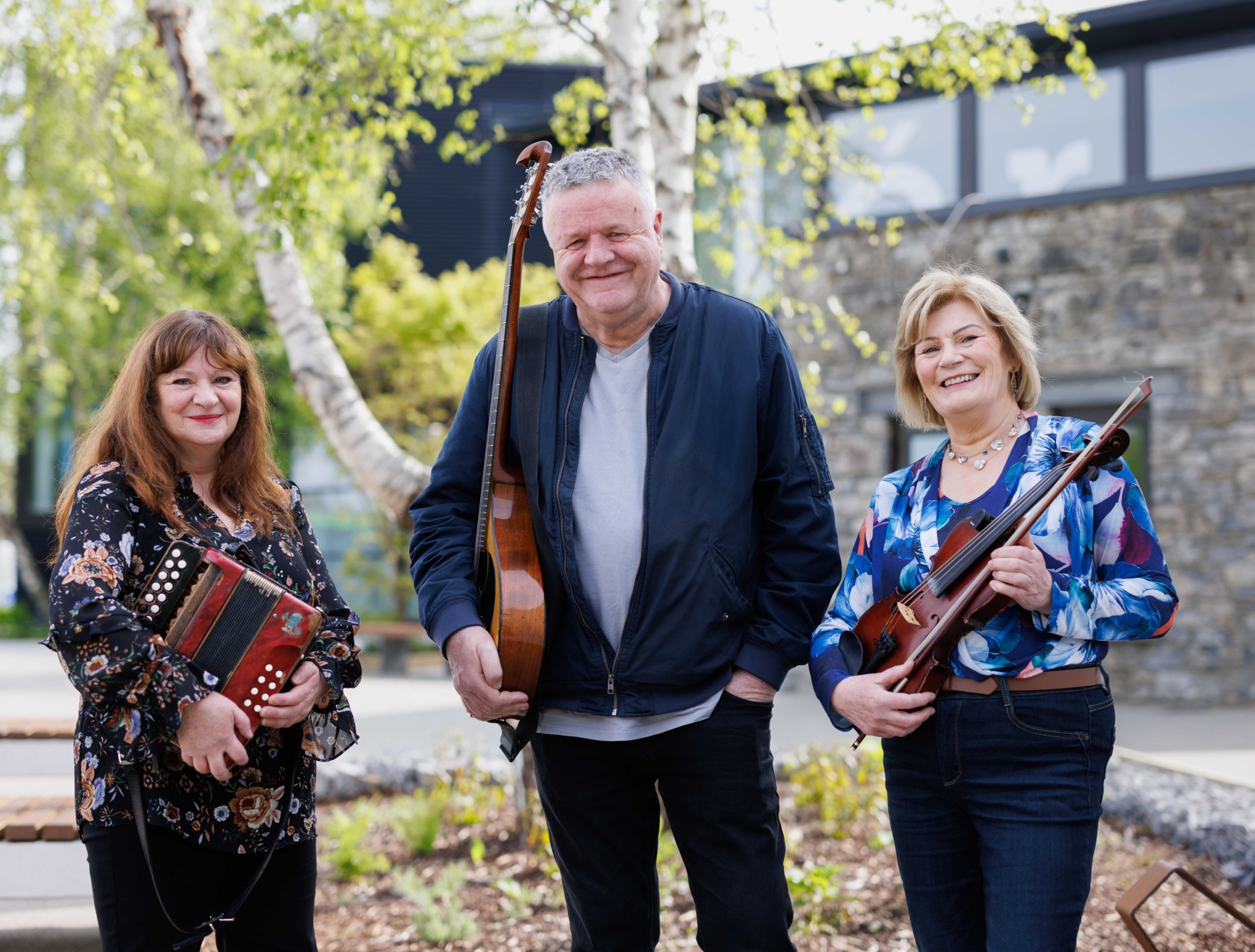 L to R Josephine Marsh Eoin O Neill and Maeve Donnelly