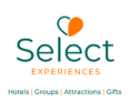 Select experiences online logos tagline white